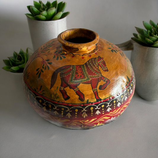 Hand Painted Iron Pot