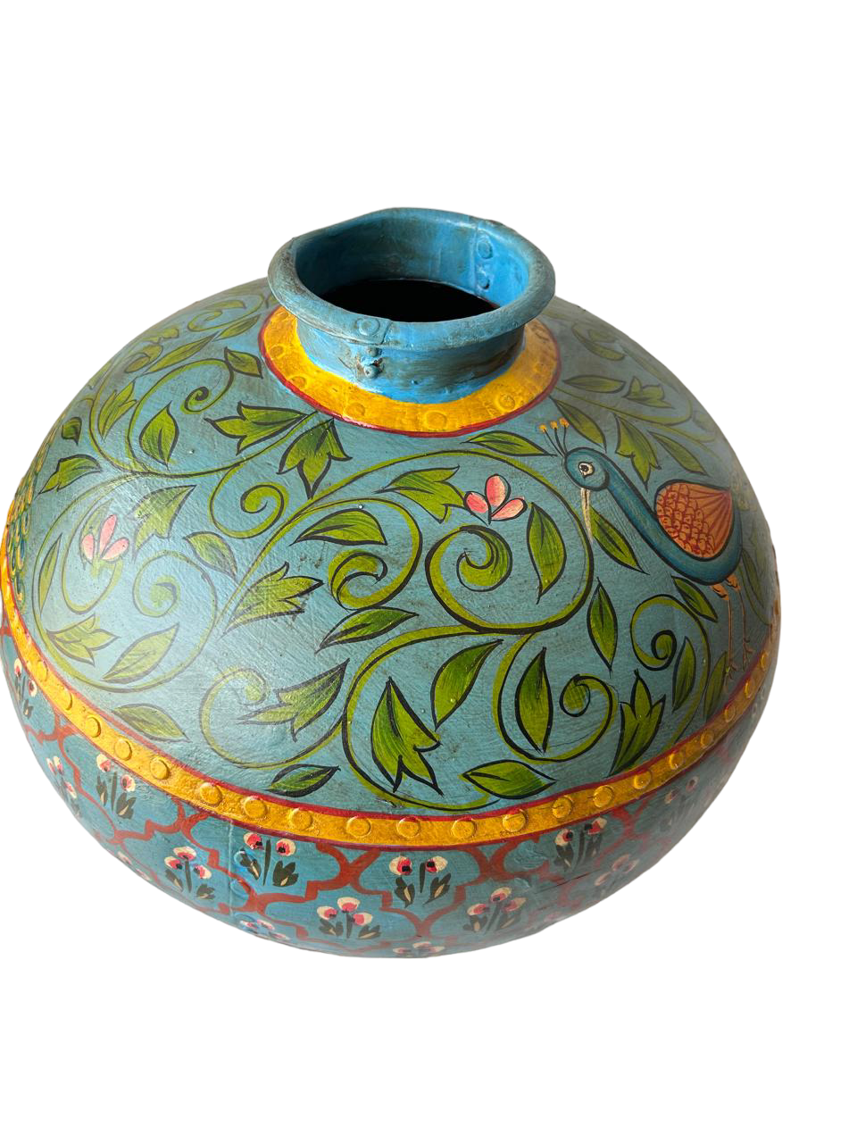 Hand Painted Iron Pot