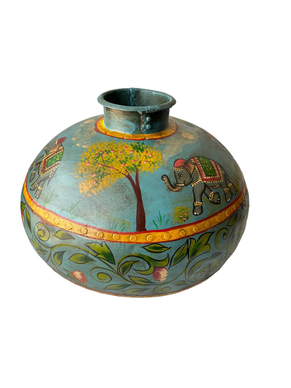 Hand Painted Iron Pot