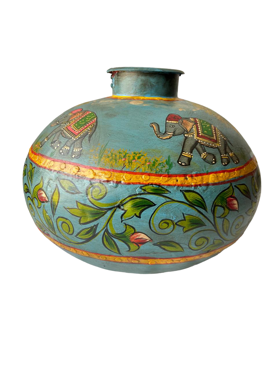 Hand Painted Iron Pot