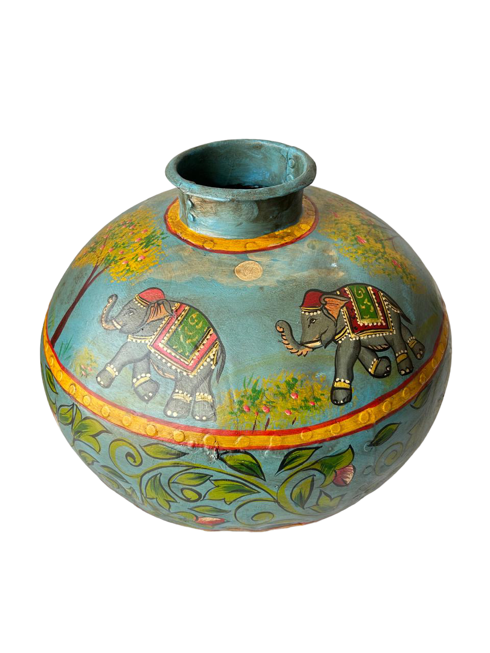 Hand Painted Iron Pot