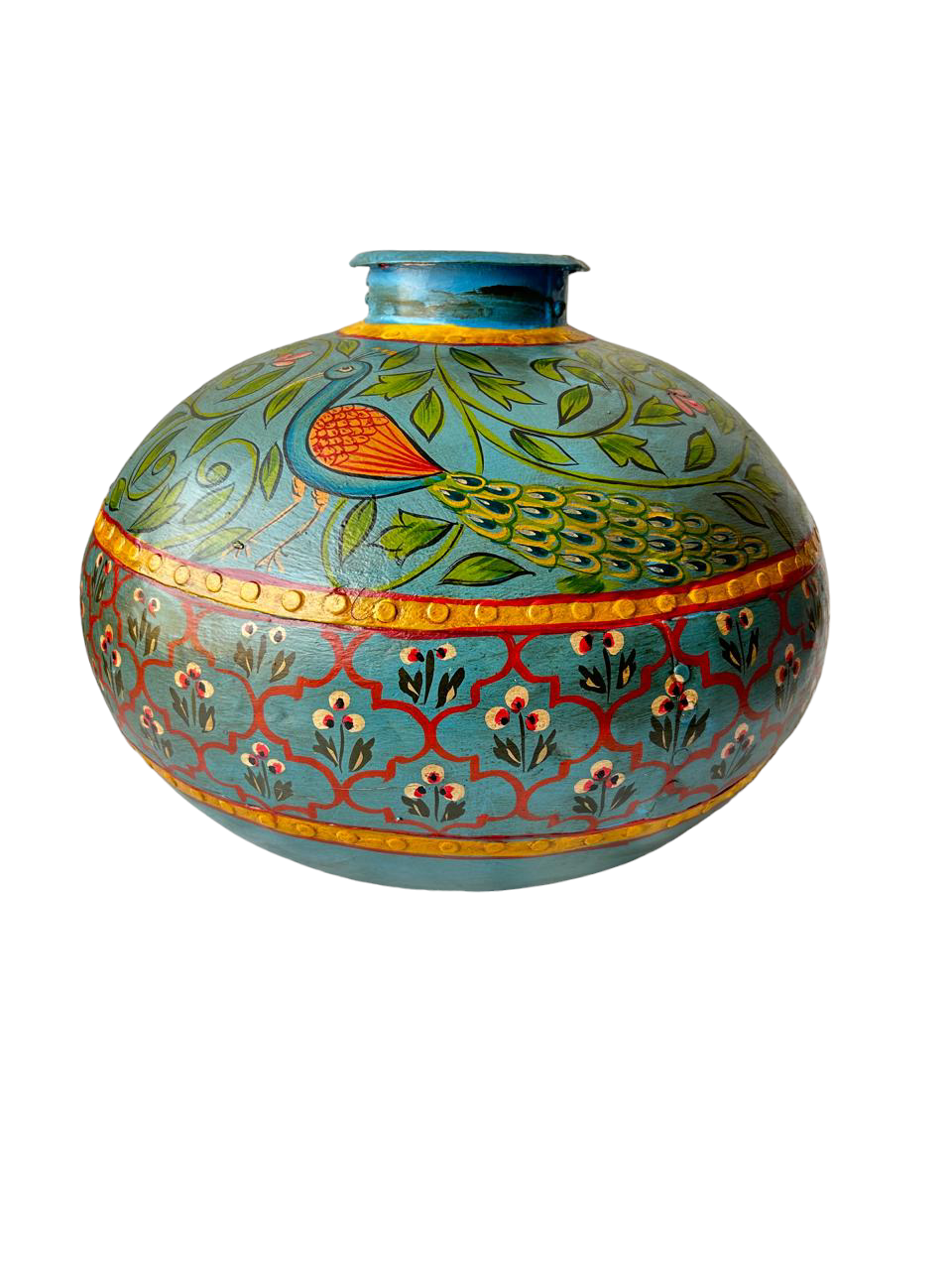 Hand Painted Iron Pot