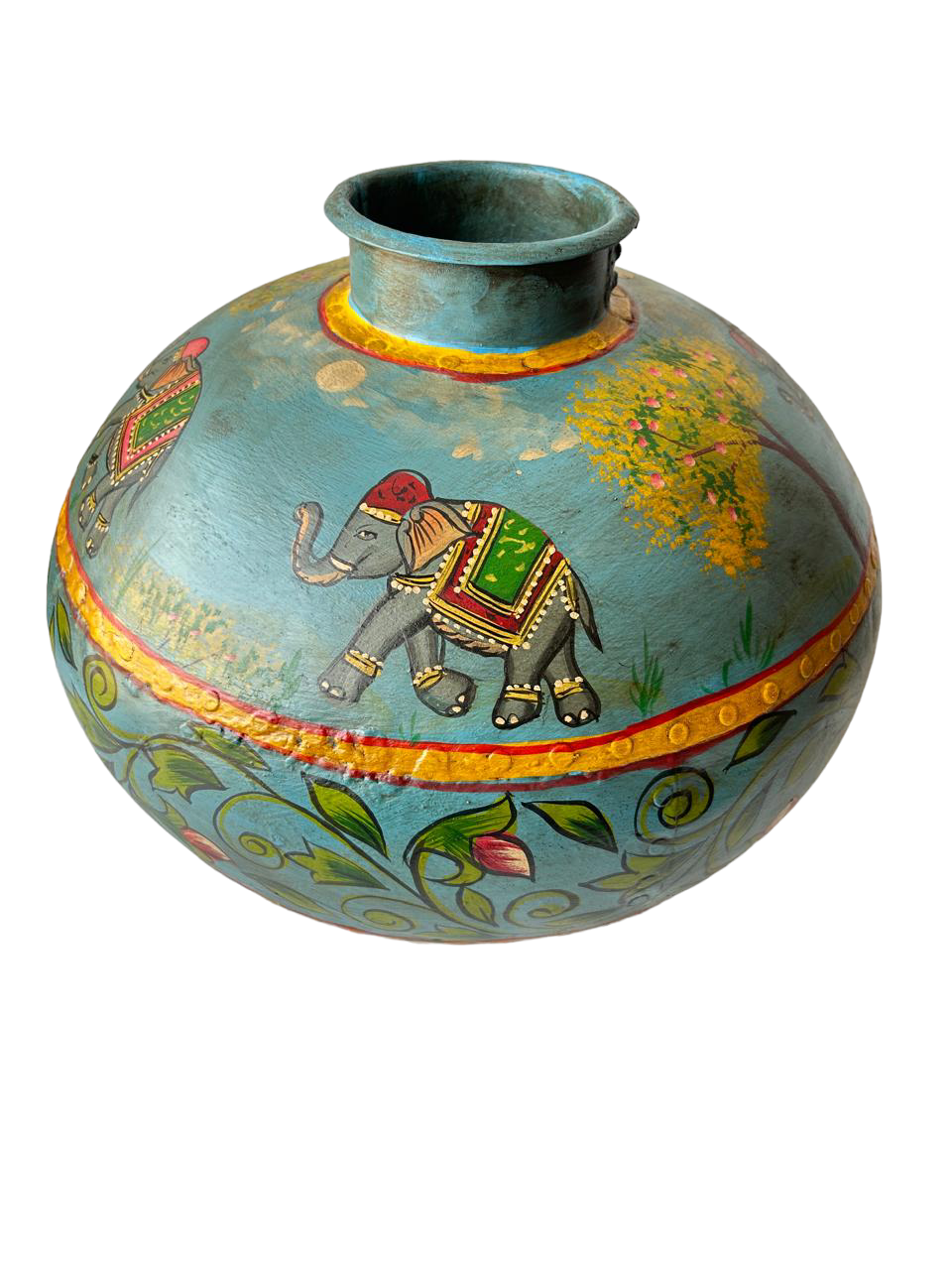 Hand Painted Iron Pot