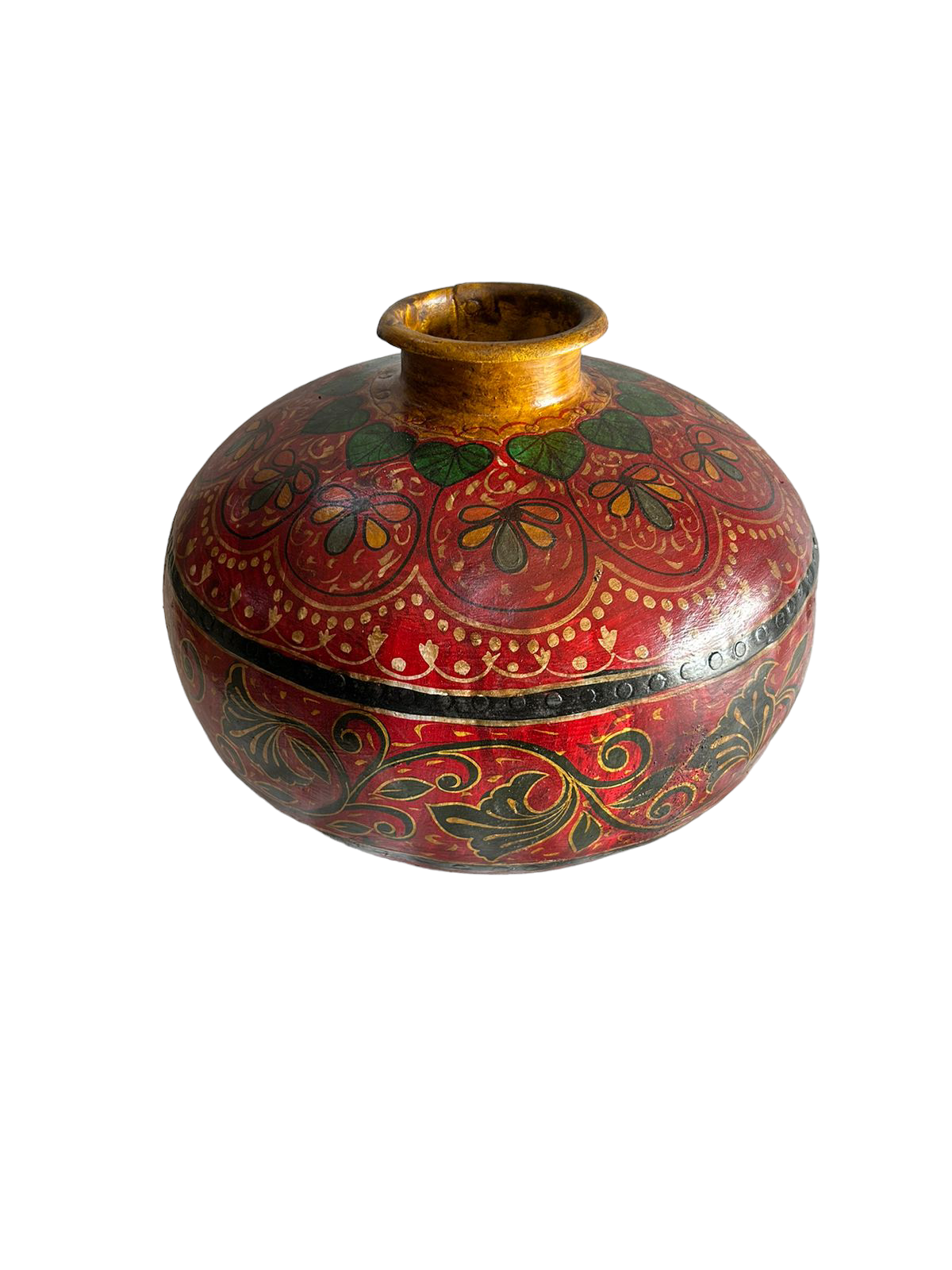 Hand Painted Iron Pot