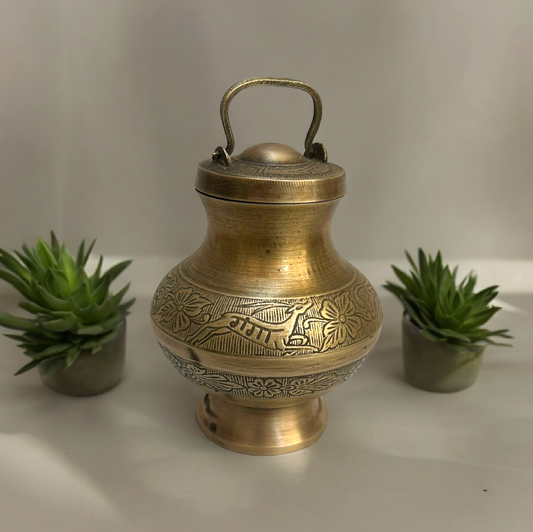 Old Brass Gangajal Water Pot