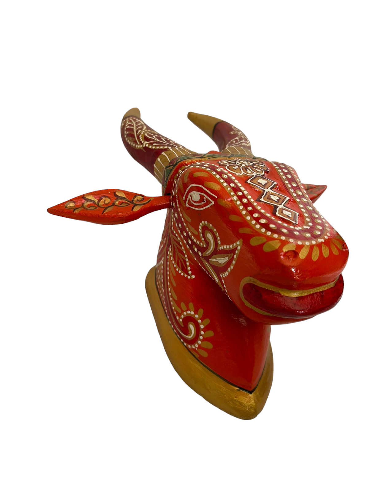 Wooden Hand Carved Nandi Head