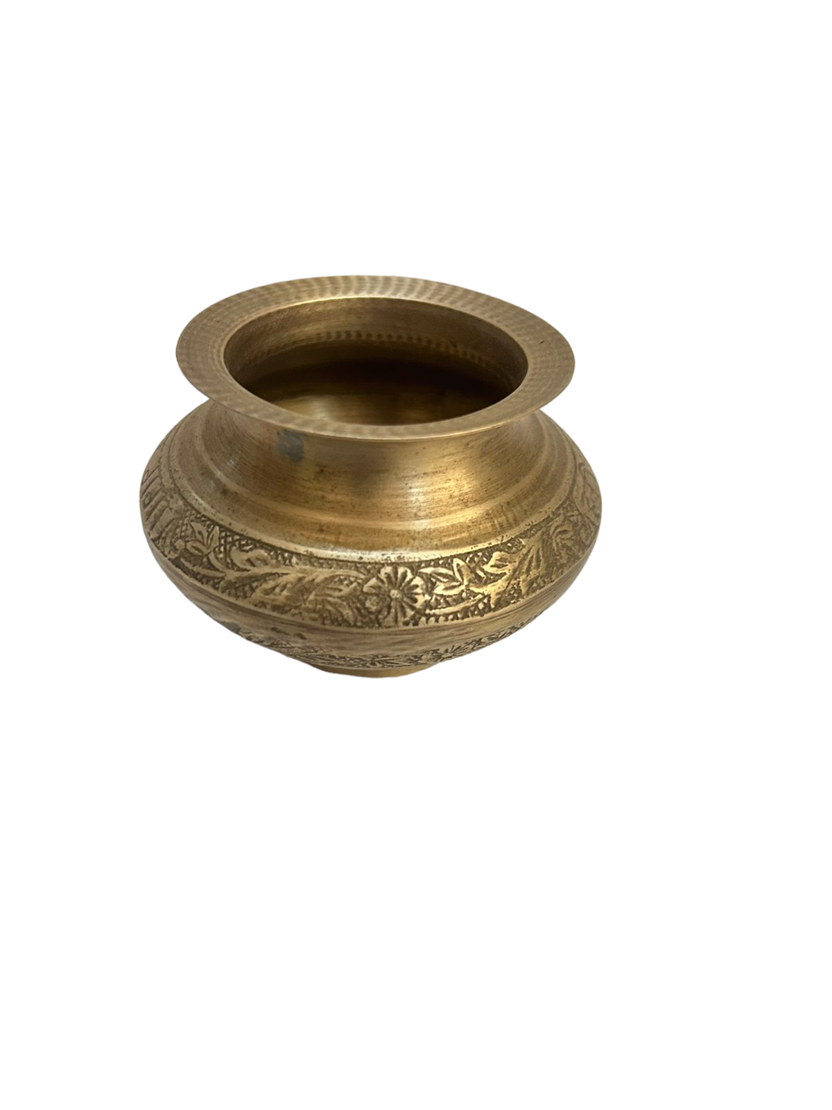 Old Engraved Brass Pot