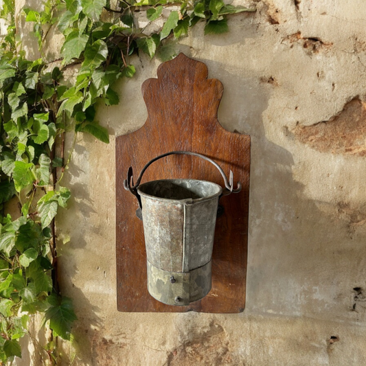 Wall Hanging Wooden Iron Vase