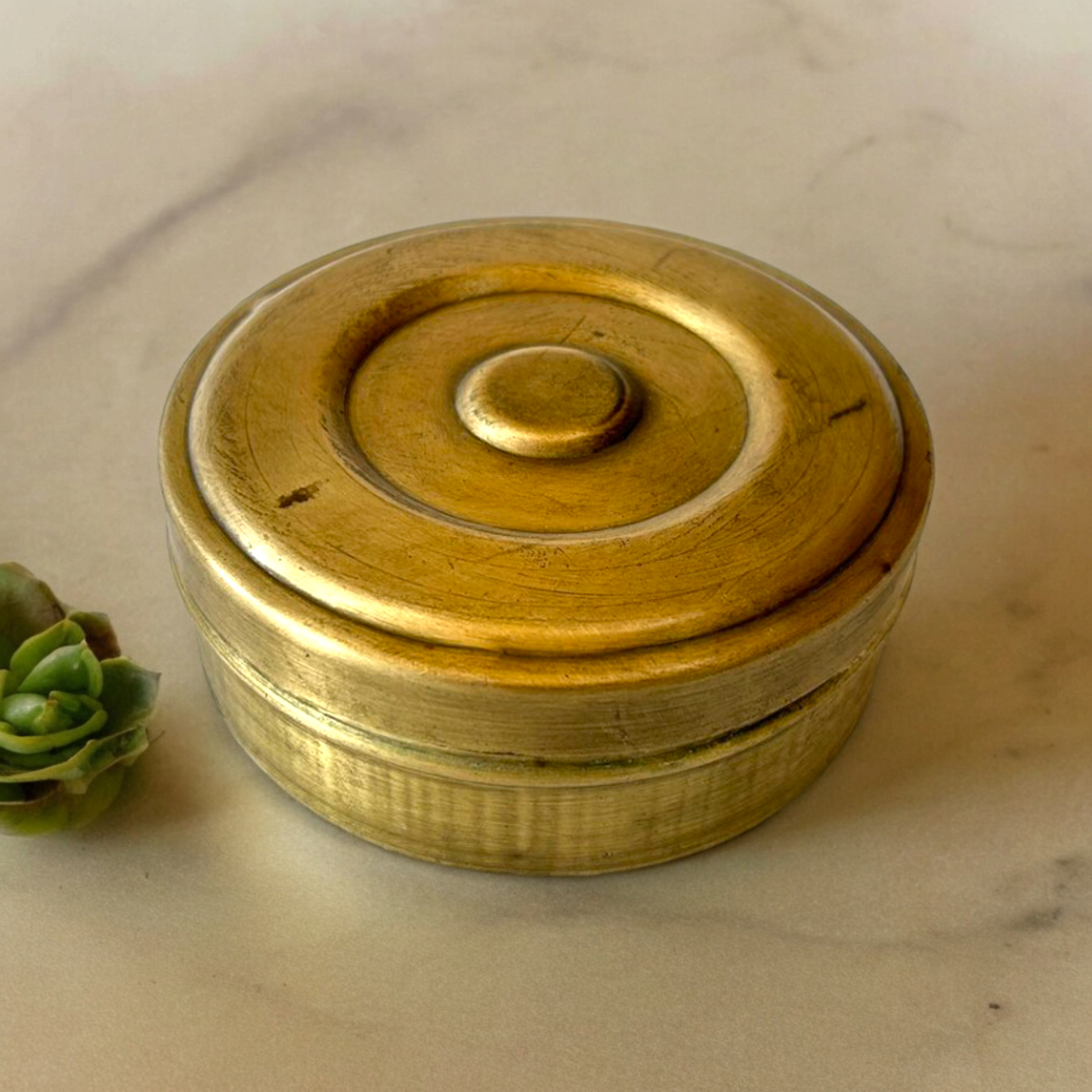 Old Brass Chapati Box/lunch Box