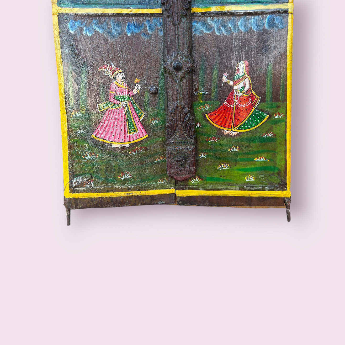 Hand Painted Wooden Window Door Wall Hanging