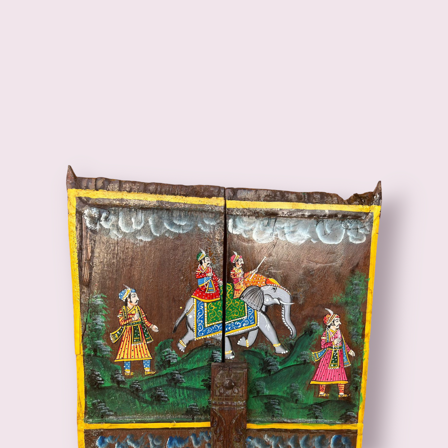 Hand Painted Wooden Window Door Wall Hanging