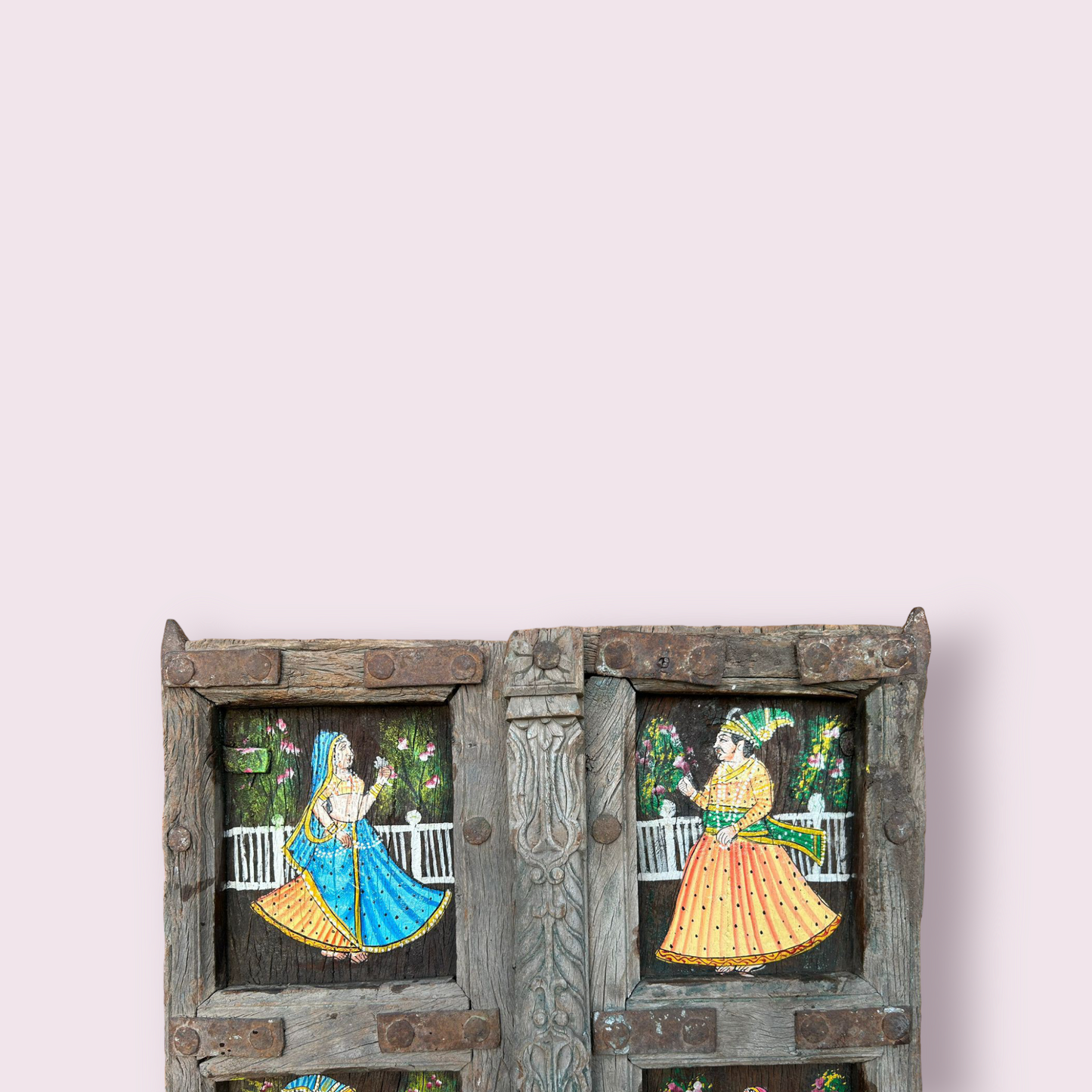 Hand Painted Wooden Window Door Wall Hanging