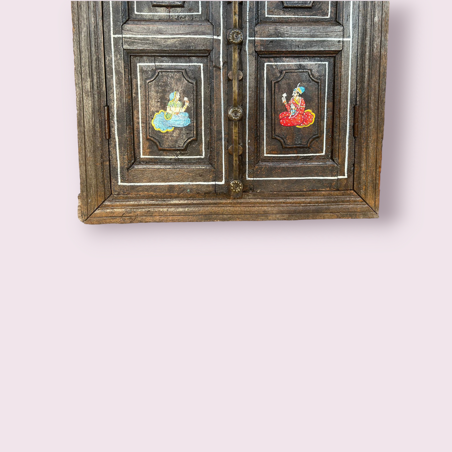 Hand Painted Wooden Window Door Wall Hanging