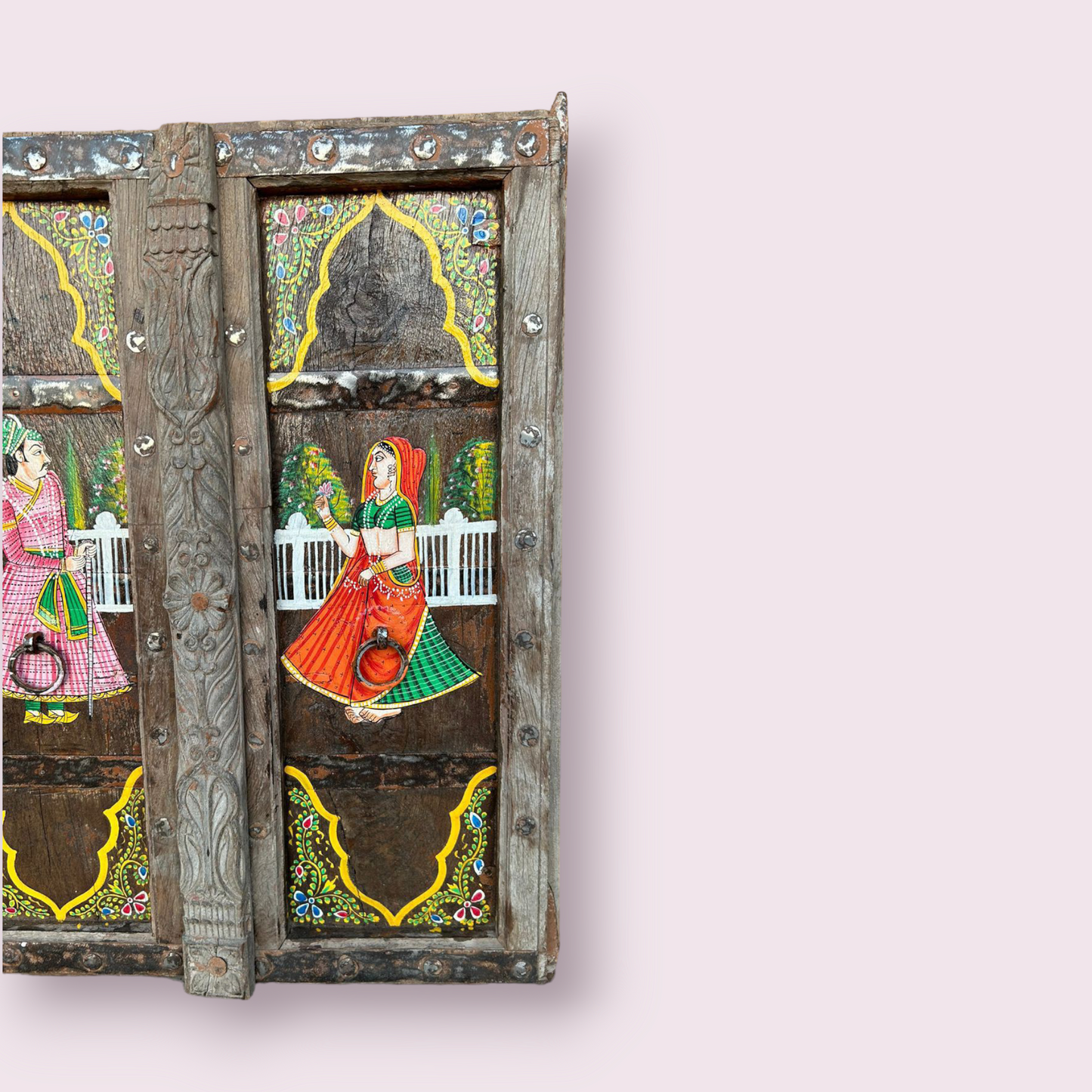 Hand Painted Wooden Window Door Wall Hanging