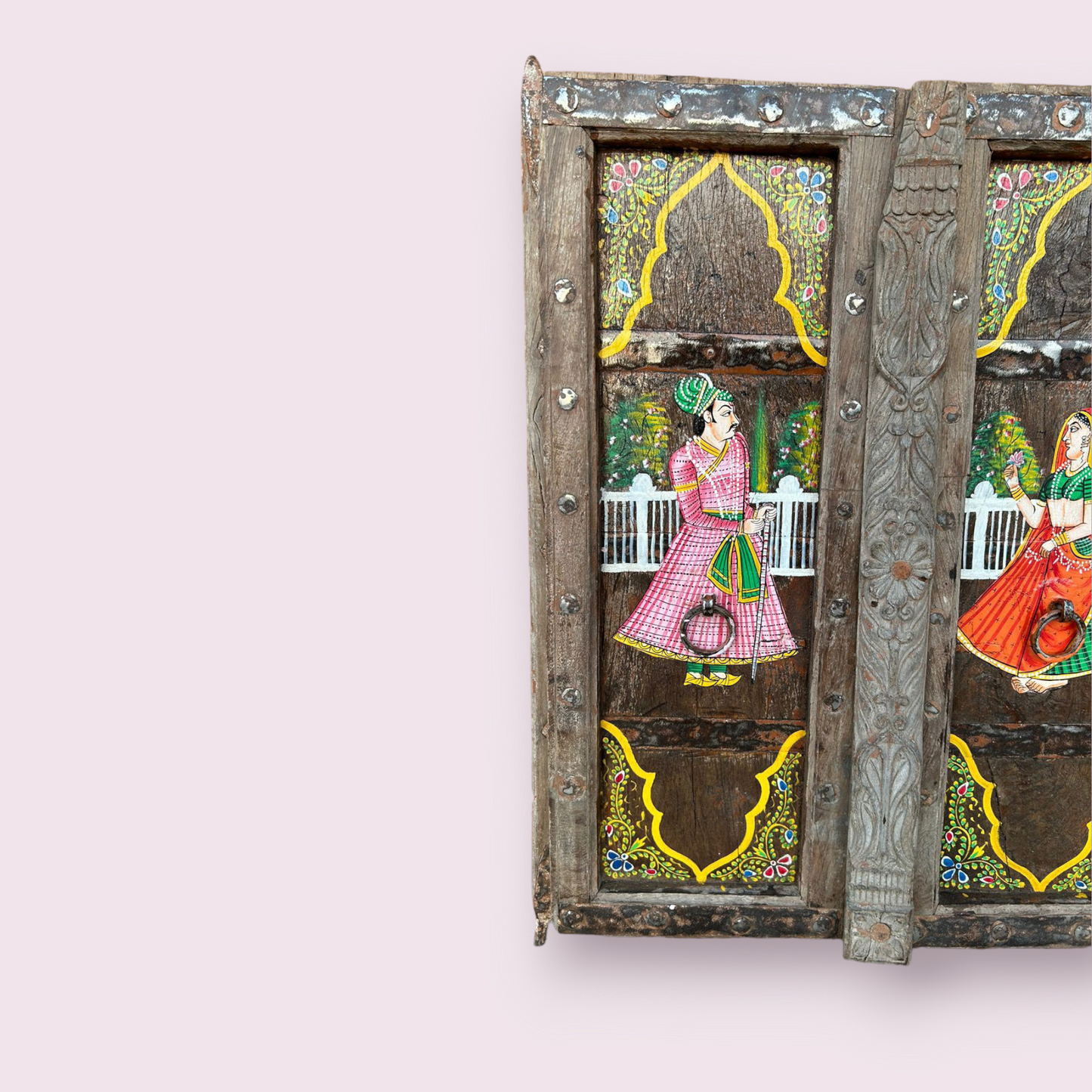 Hand Painted Wooden Window Door Wall Hanging