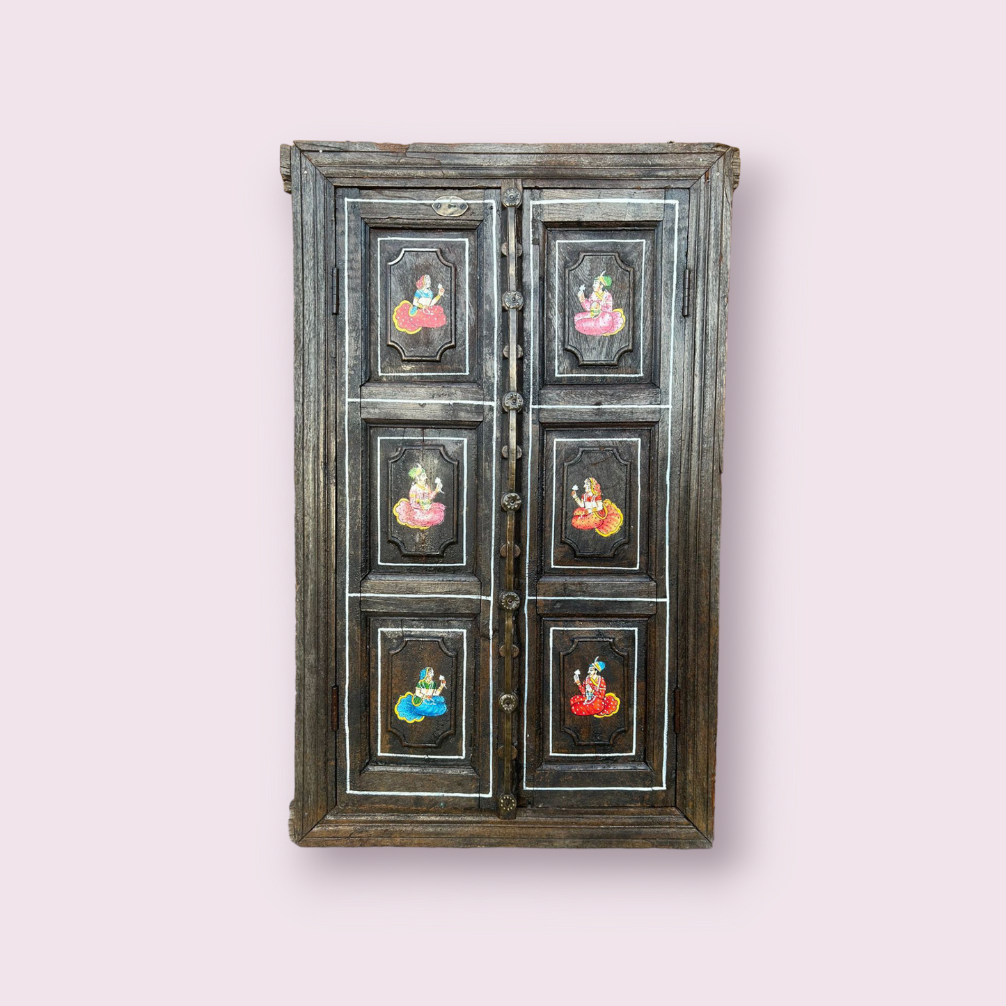 Hand Painted Wooden Window Door Wall Hanging