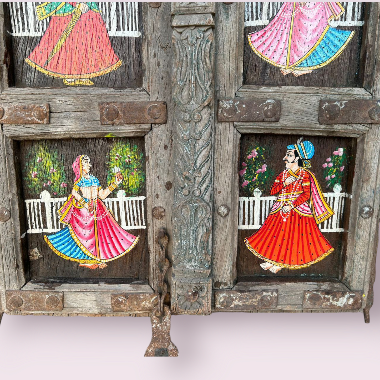 Hand Painted Wooden Window Door Wall Hanging