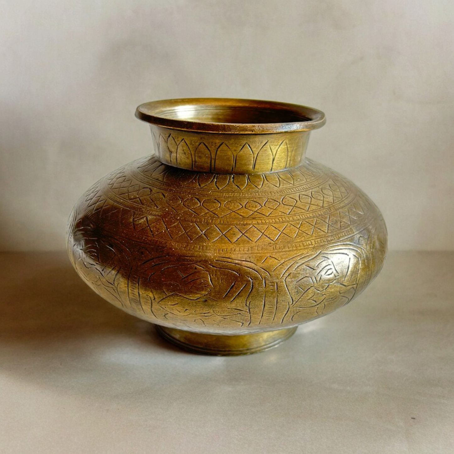 Old Brass Pot