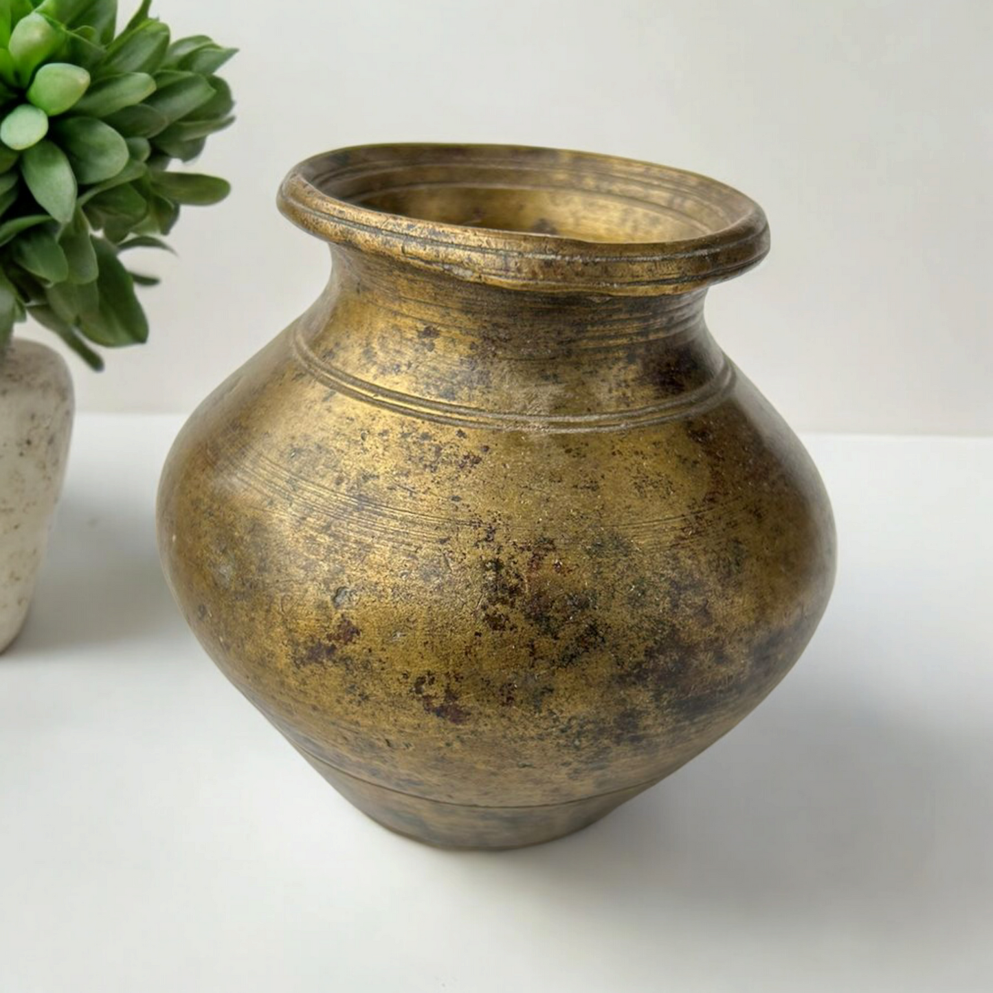 Antique Brass Holy Water Pot