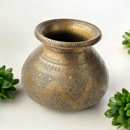 Antique Brass Holy Water Pot