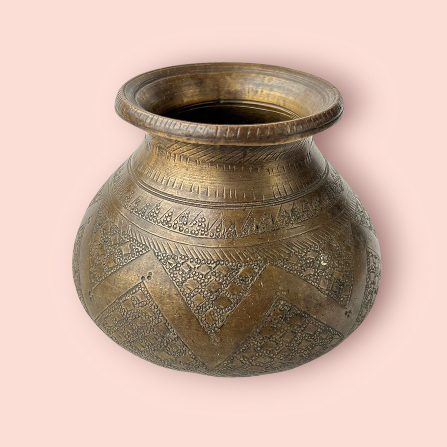 Antique Brass Holy Water Pot