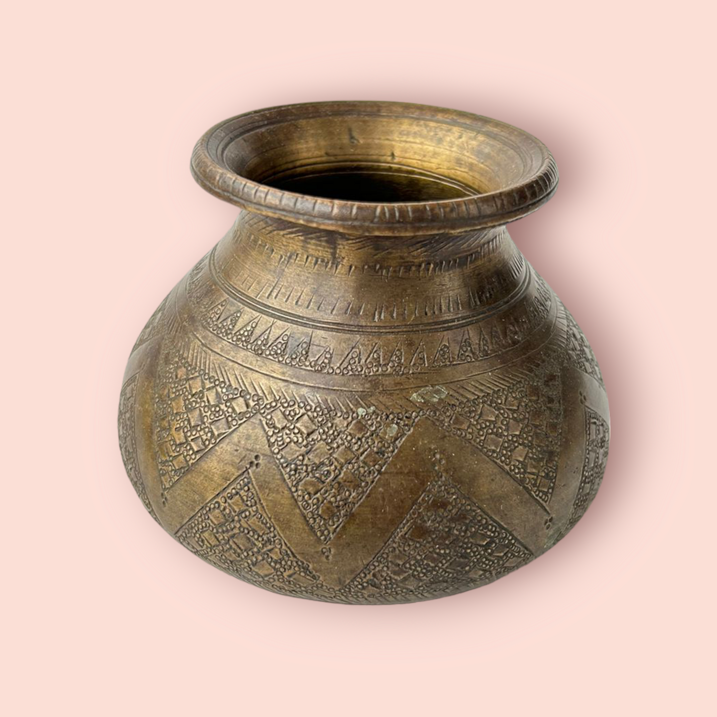 Antique Brass Holy Water Pot