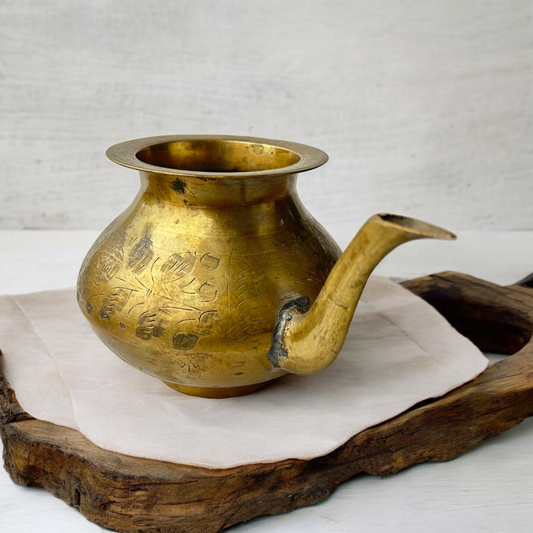 Antique Brass Holy Water Pot