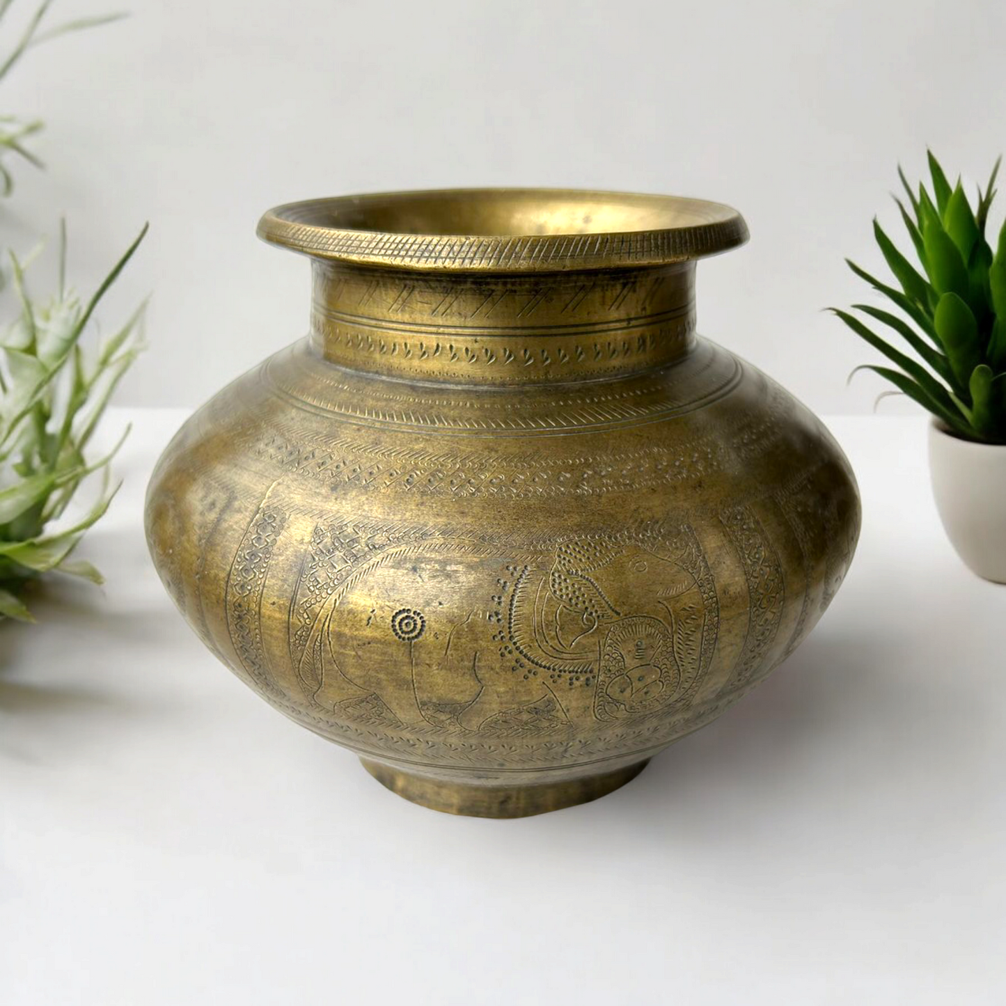 Antique Brass Holy Water Pot