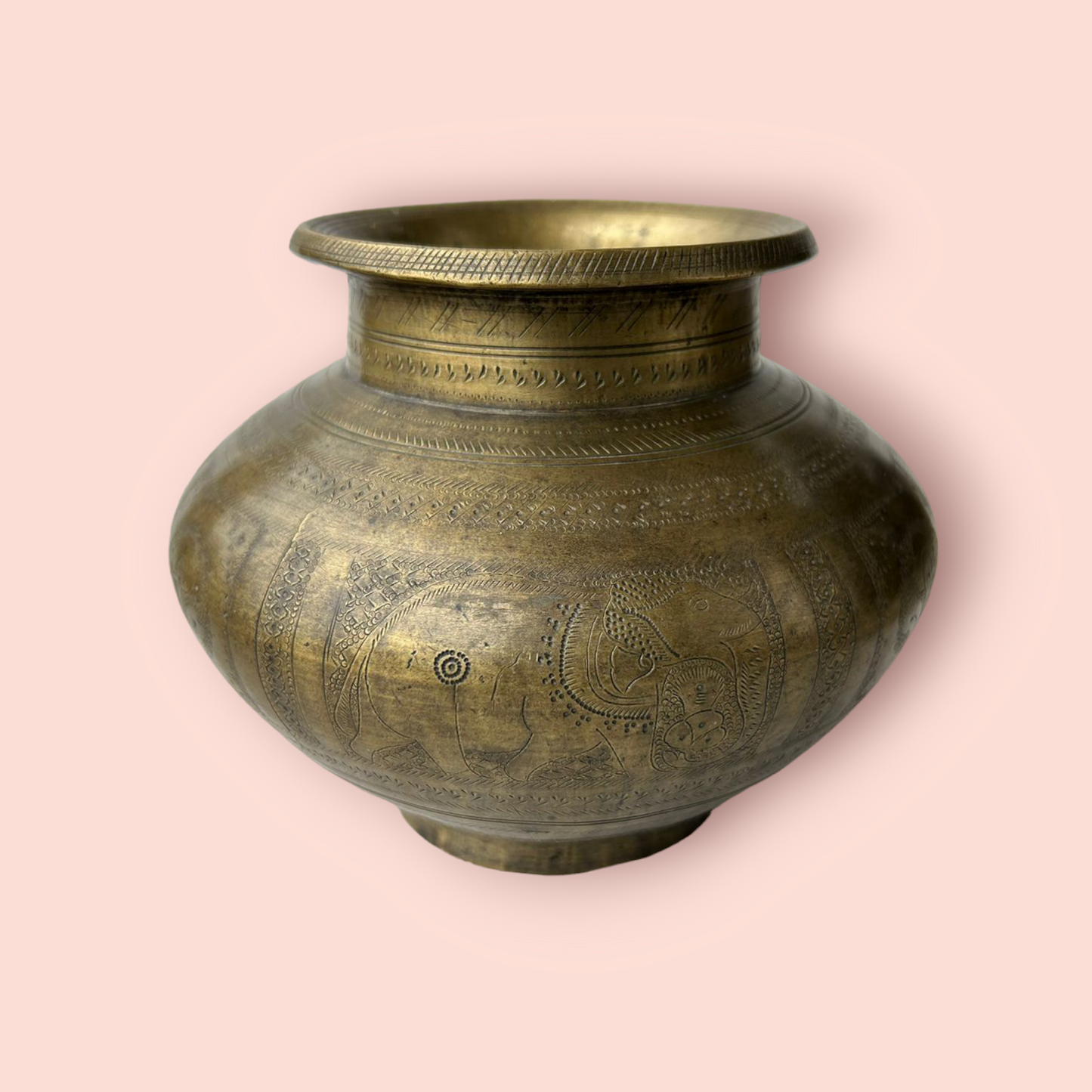 Antique Brass Holy Water Pot