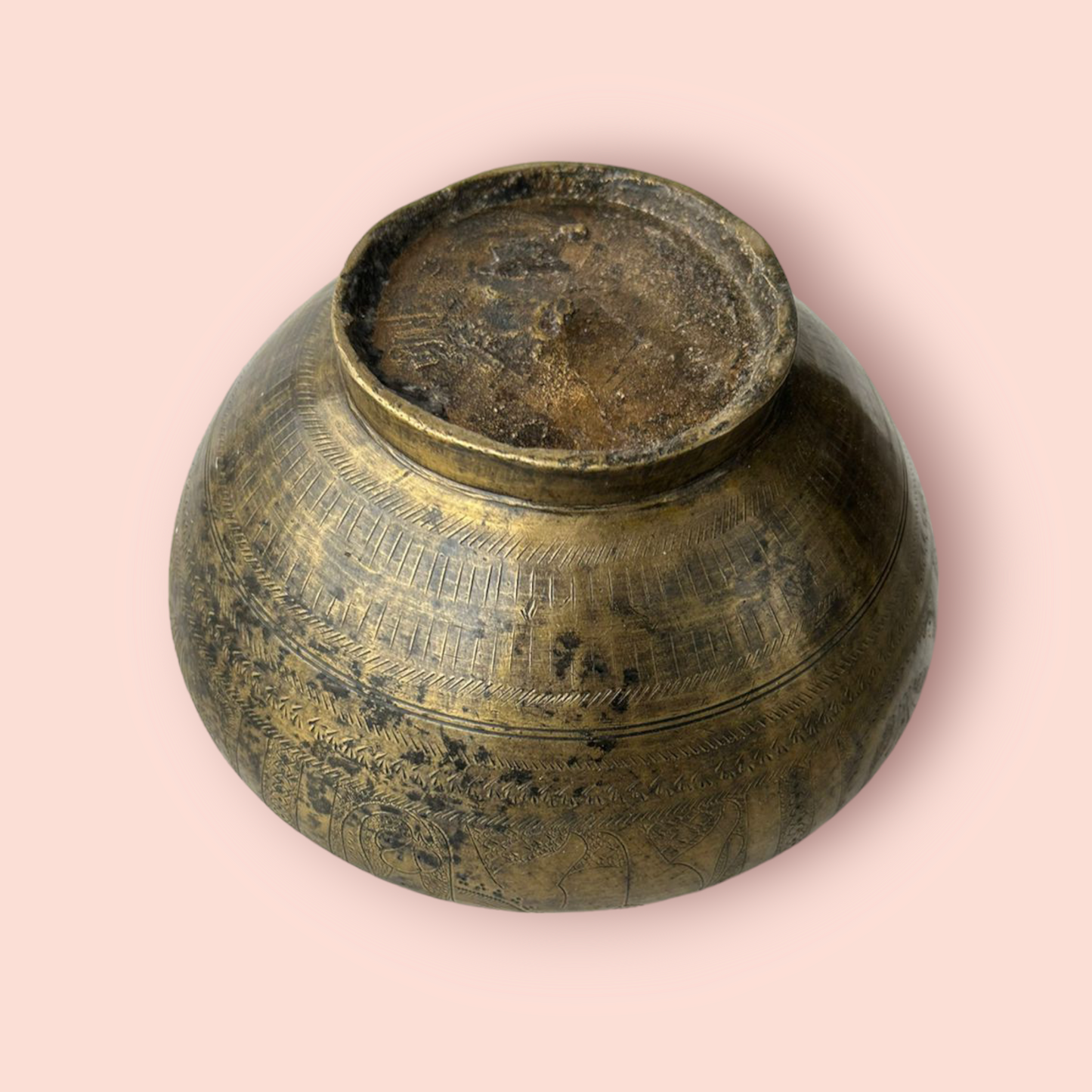 Antique Brass Holy Water Pot