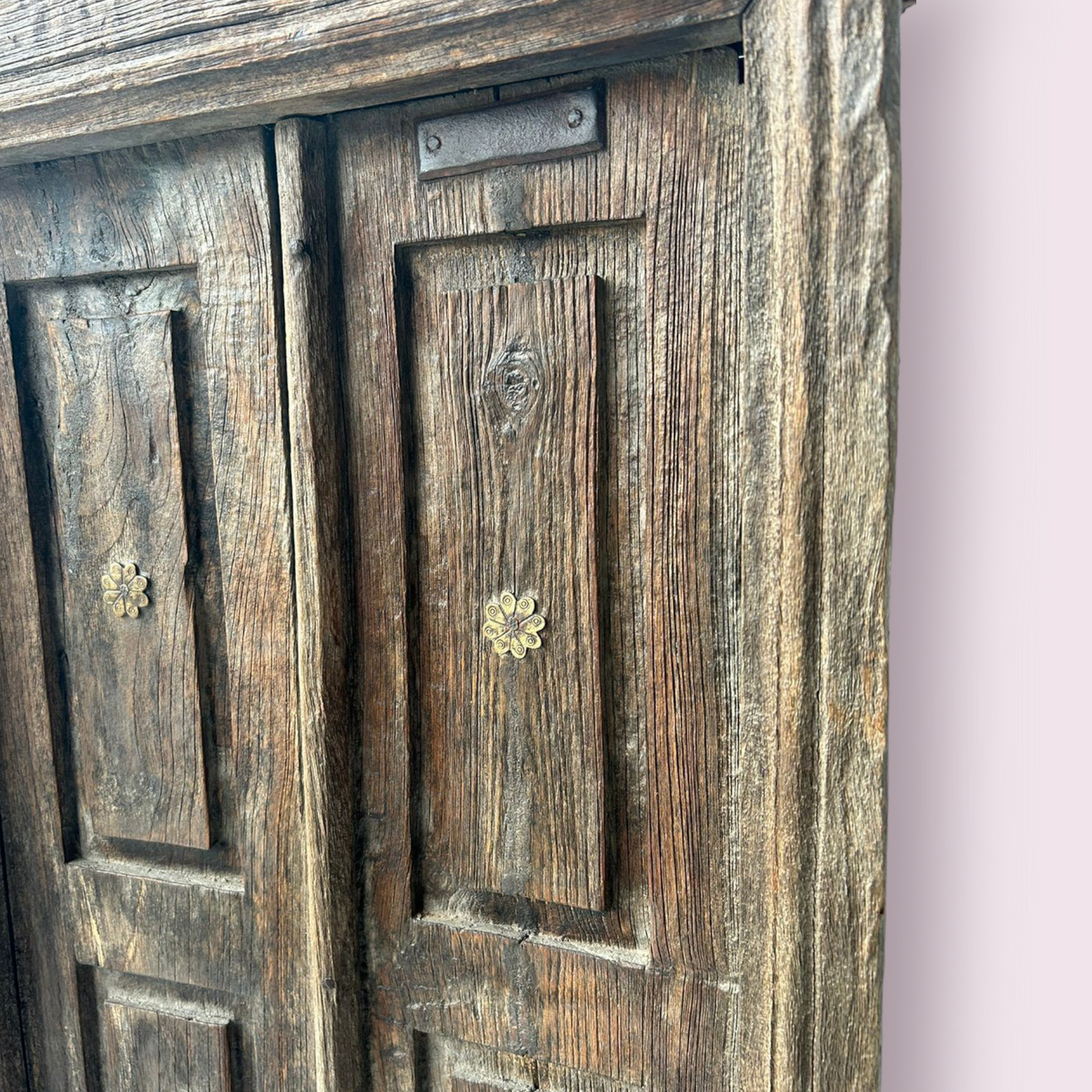 Wooden Wall Hanging Window With Brass Work