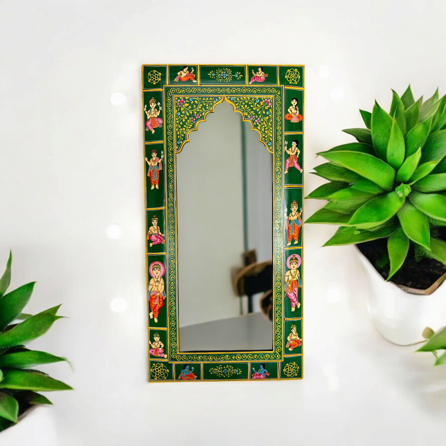 Hand Painted Wooden Mirror Frame