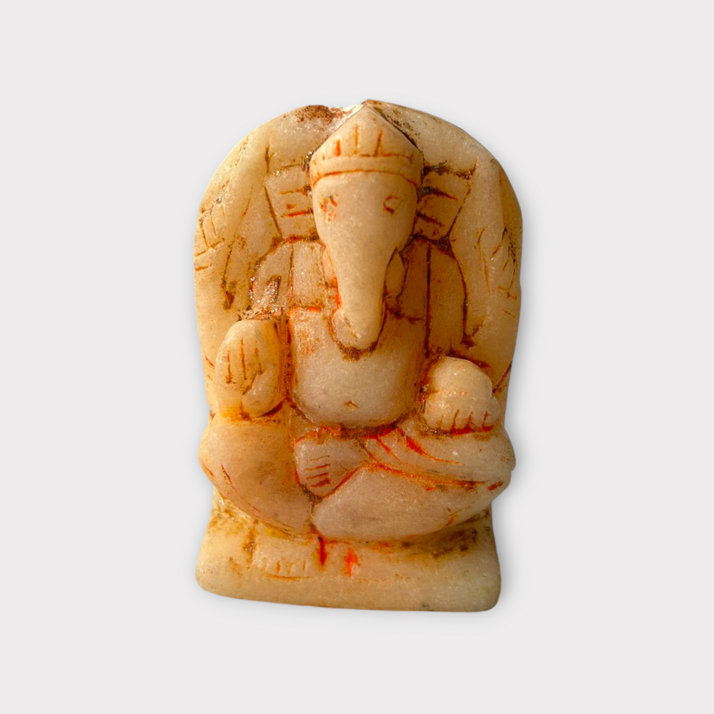 Old Hindu God Ganesha Marble Statue