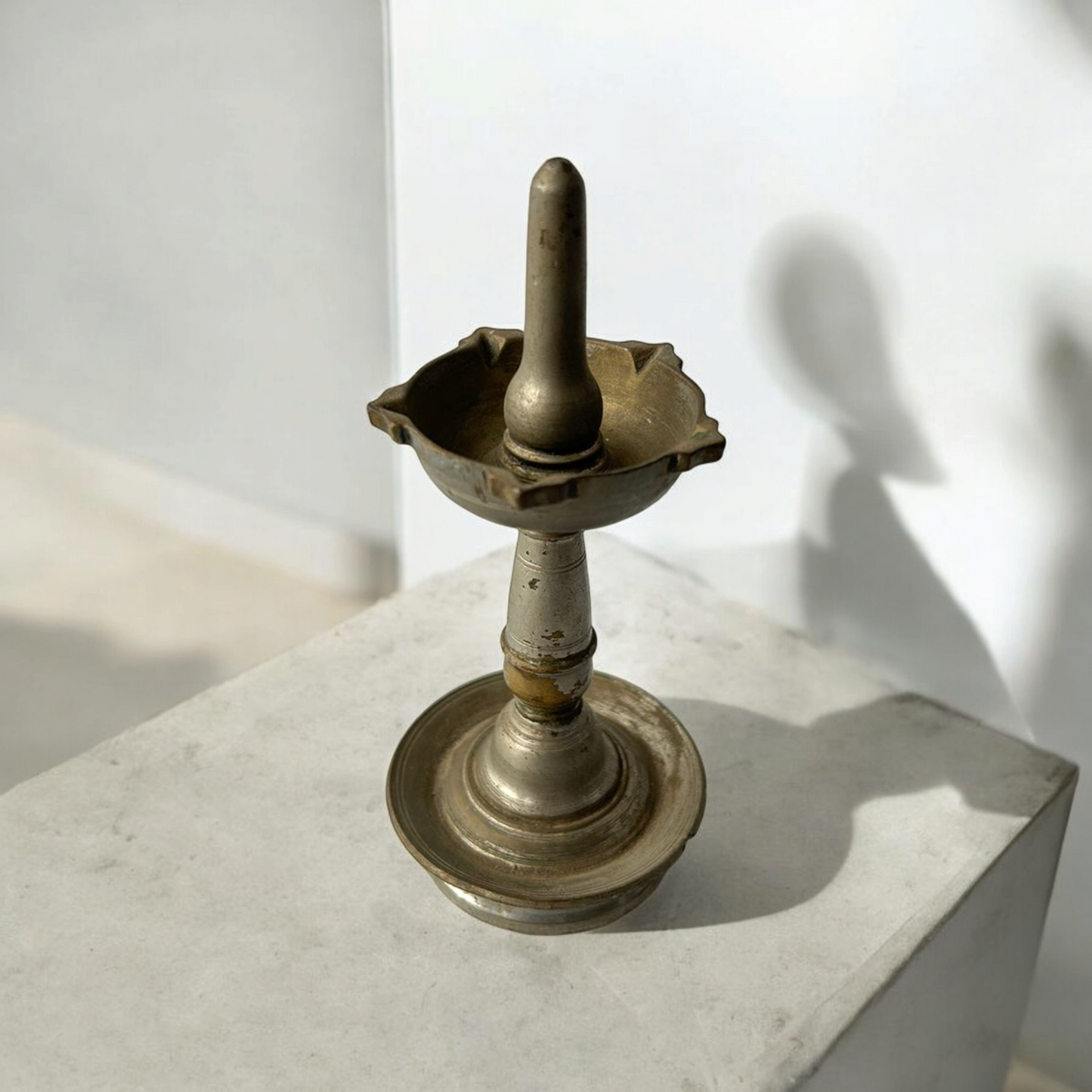 Antique Brass South Indian Lamp