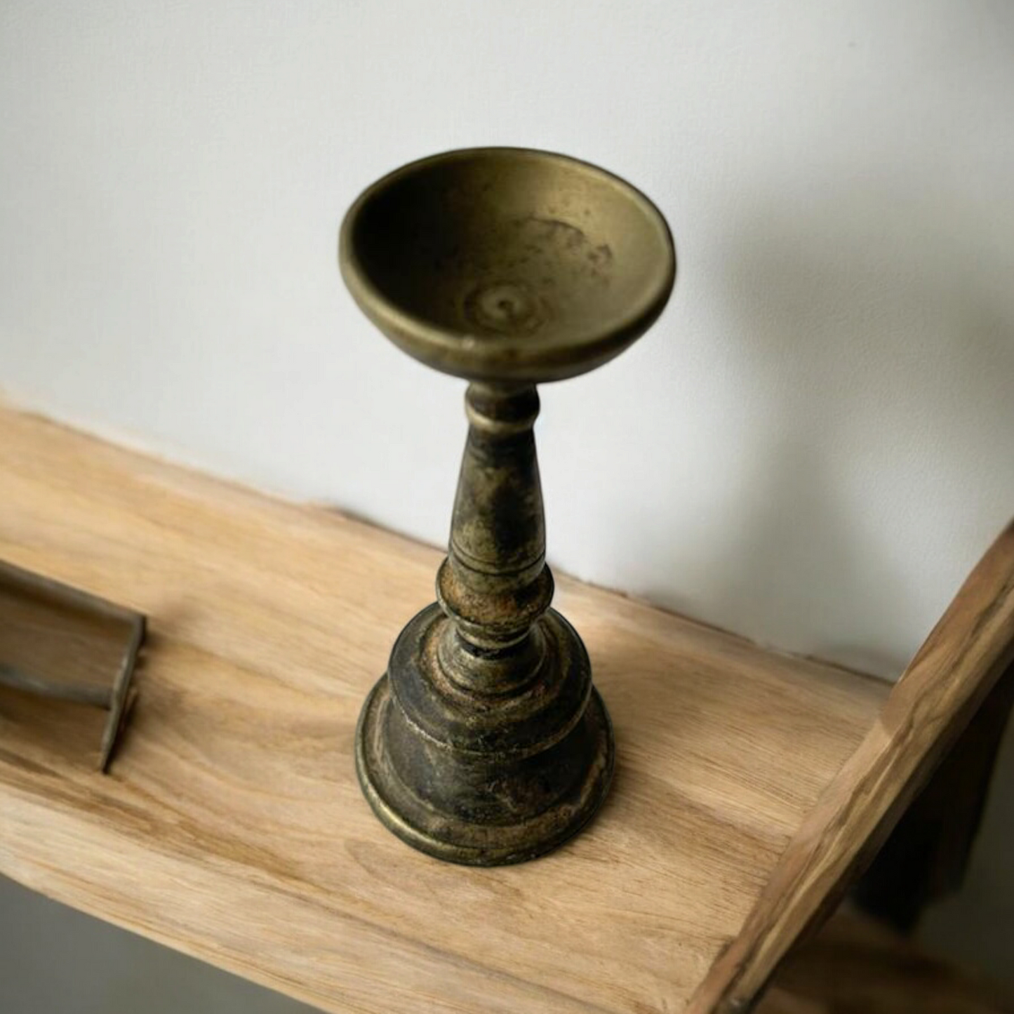 Antique Brass South Indian Lamp