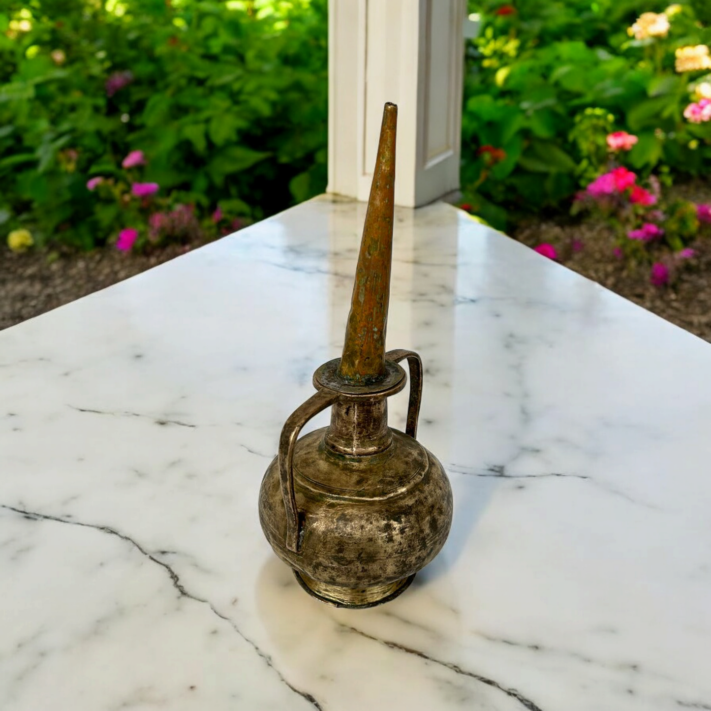 Antique Brass Oil Pot