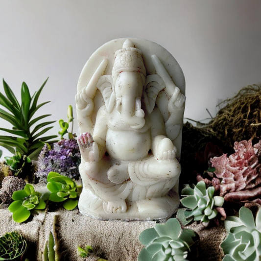 Old Marble Stone Ganesha Statue