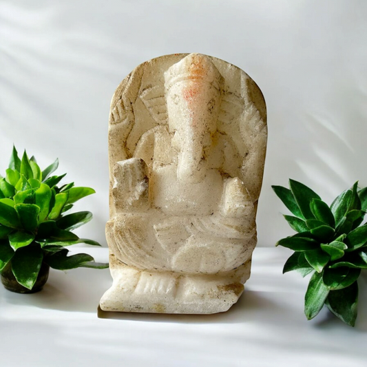 Old Marble Stone Ganesha Statue