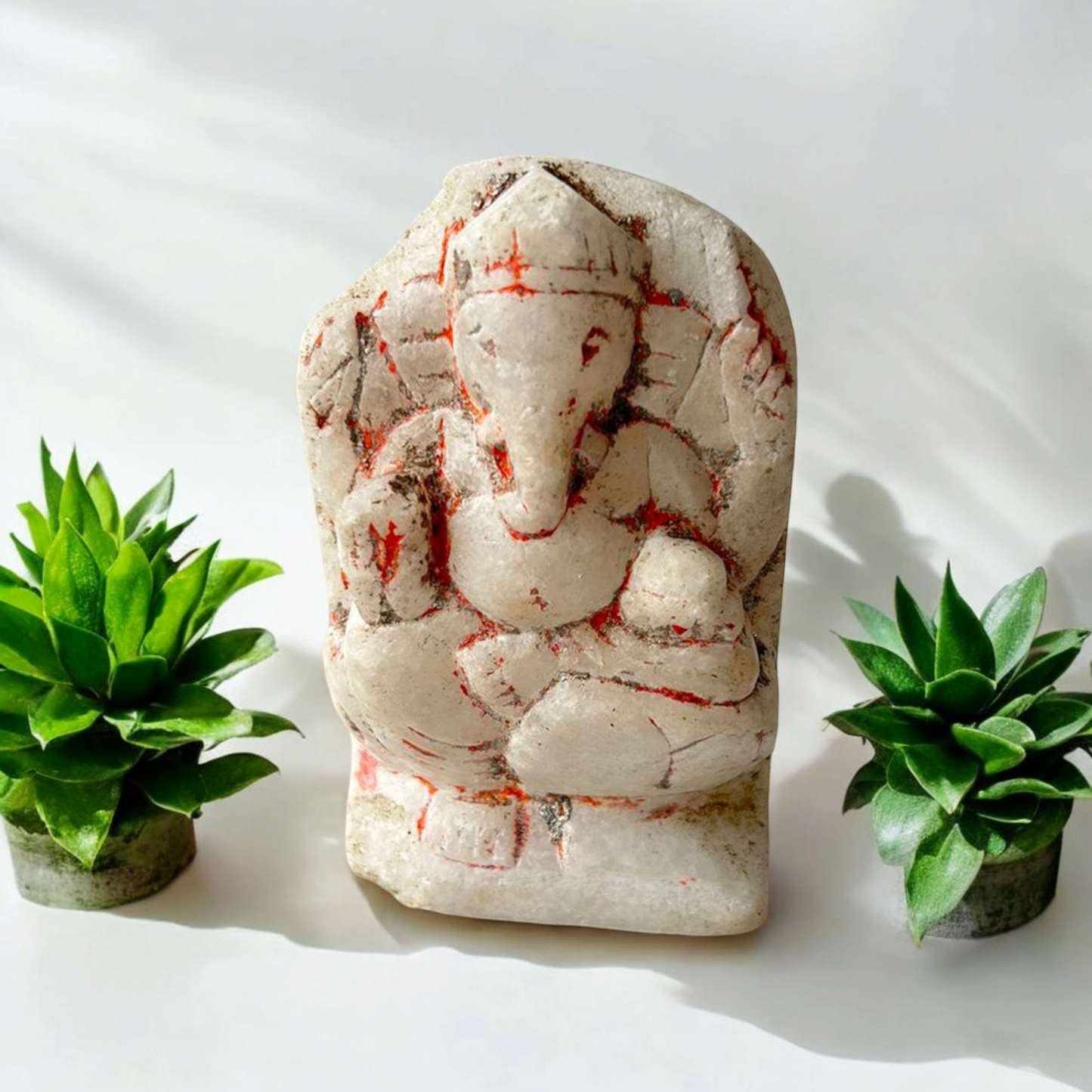 Old Marble Stone Ganesha Statue