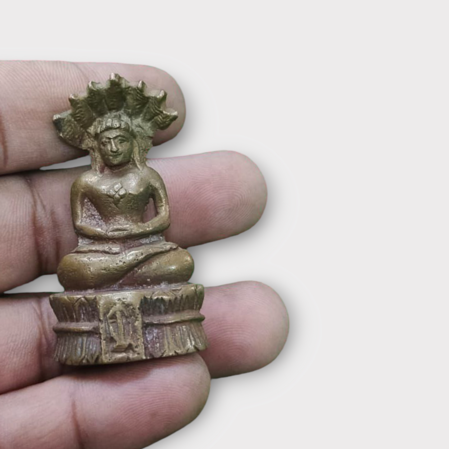 Antique Brass Jain God Statue Jainism God Mahaveer Figure