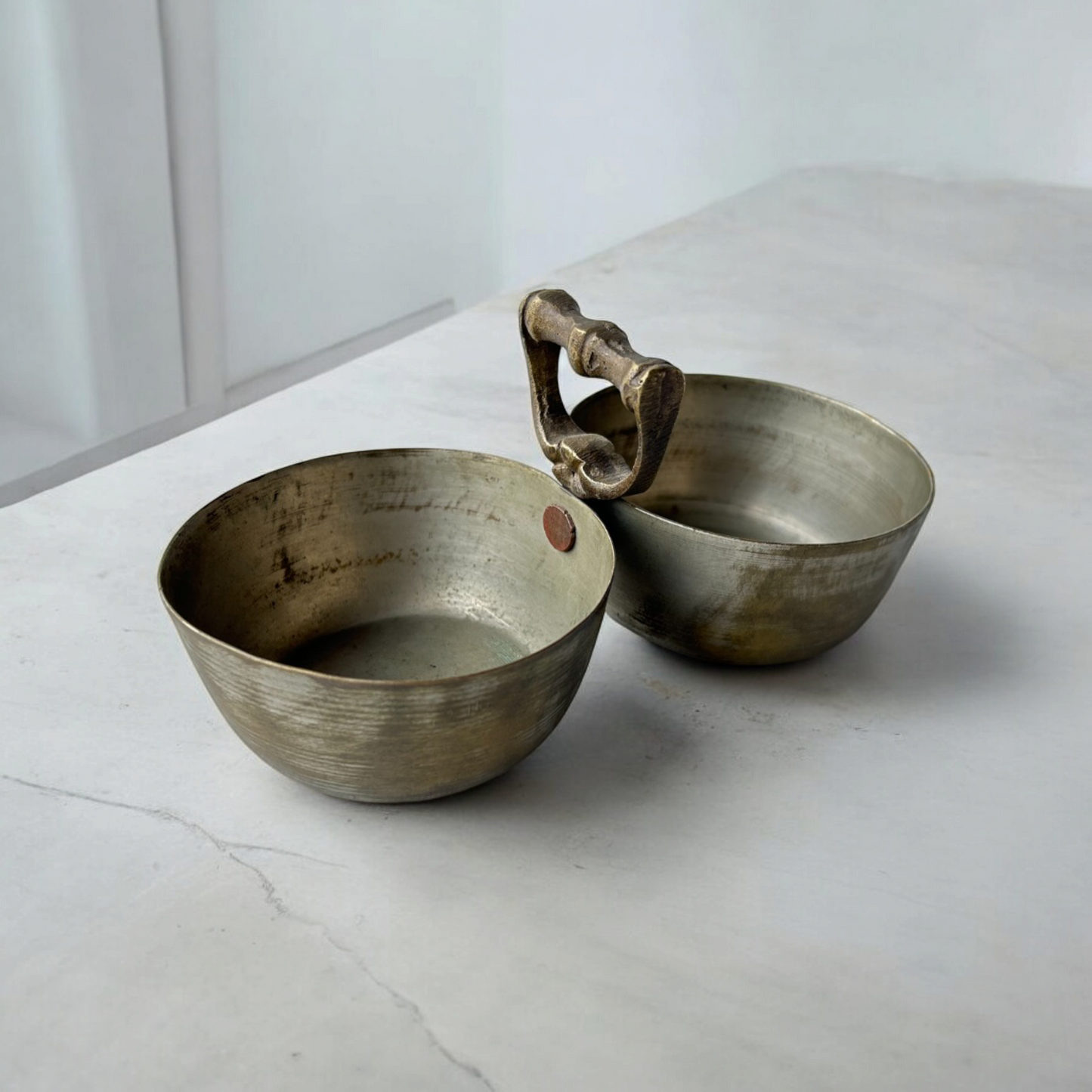 Vintage Brass Bowl Planter Pot