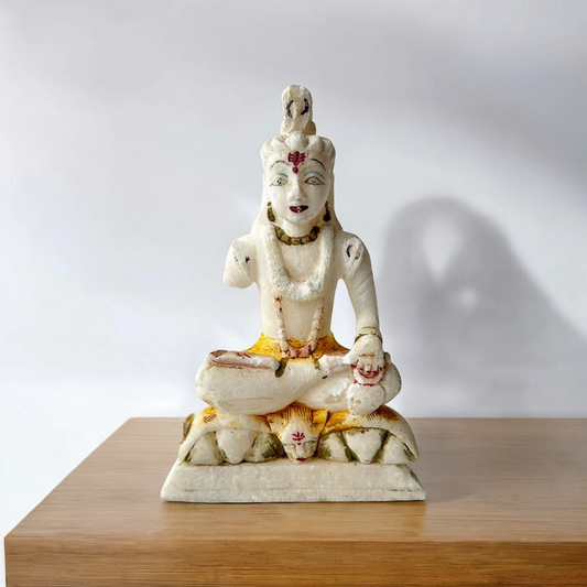 Old Marble Stone Shiva Statue