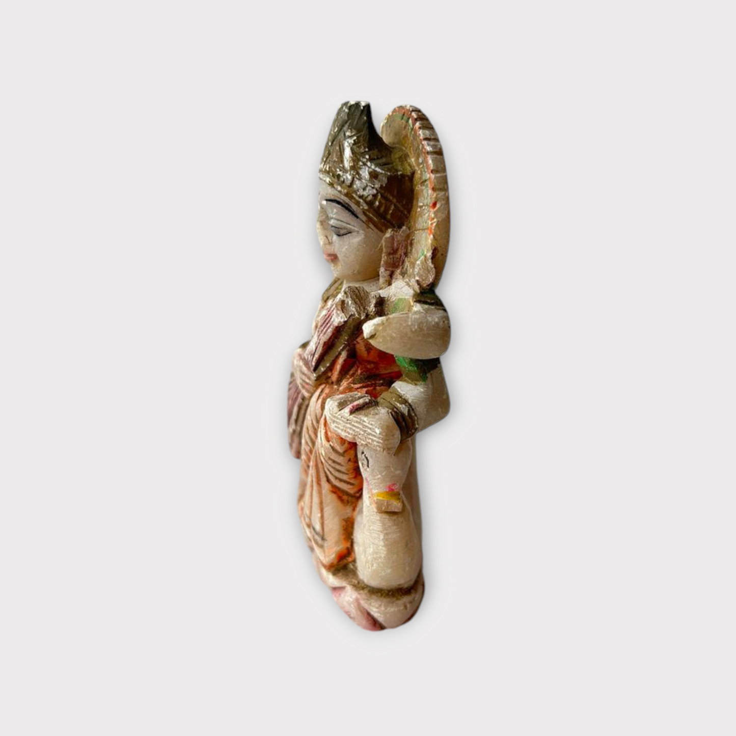 Old Marble Stone Saraswati Statue