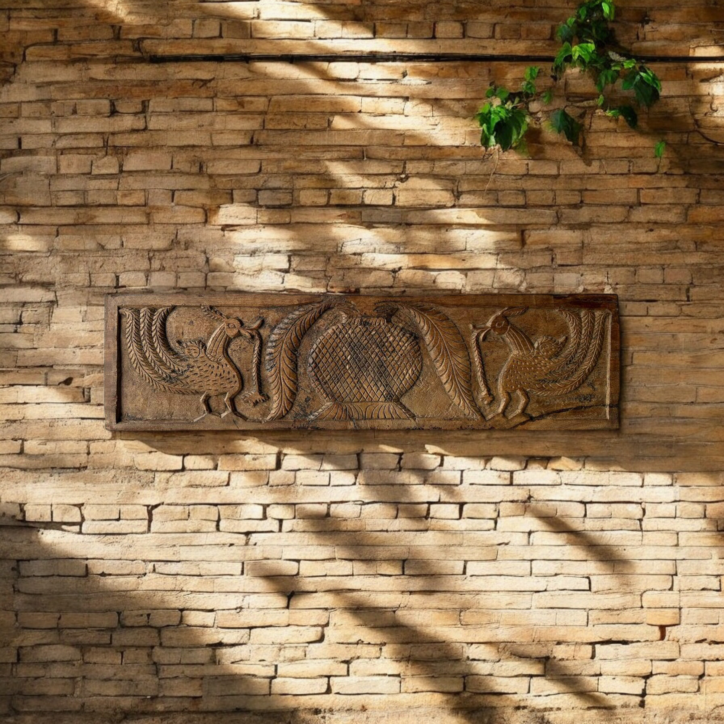 Ancient Wooden Carved Wall Panel  RA12