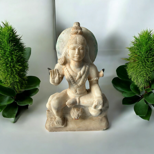 Old Hindu God Hanumana Marble Stone Statue