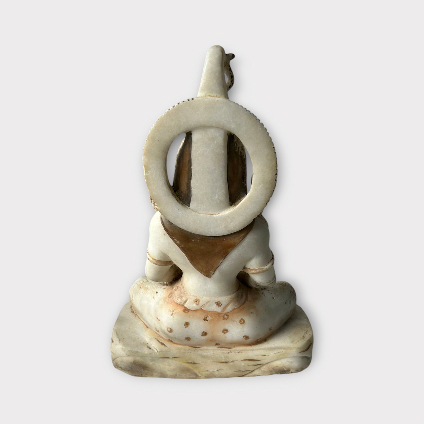 Old Hindu God Shiva Marble Stone Statue