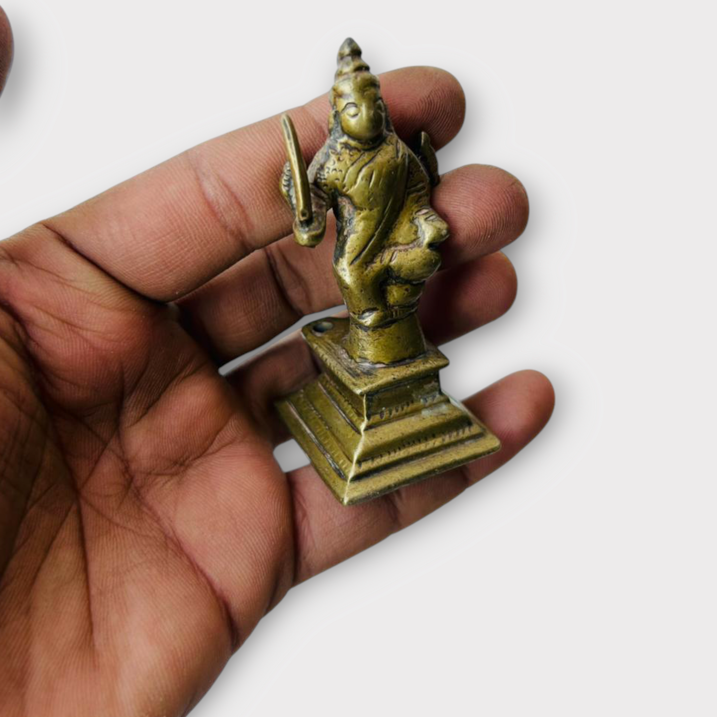 Antique Hindu Goddess Brass Statue Figurine