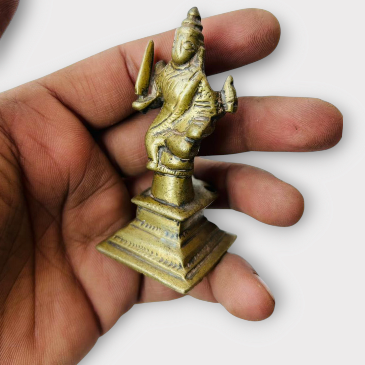 Antique Hindu Goddess Brass Statue Figurine