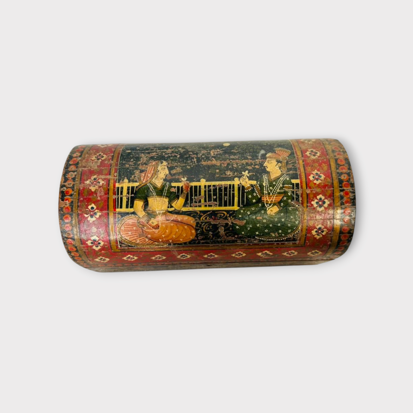 Old Wooden Hand Painted Jewelary Box