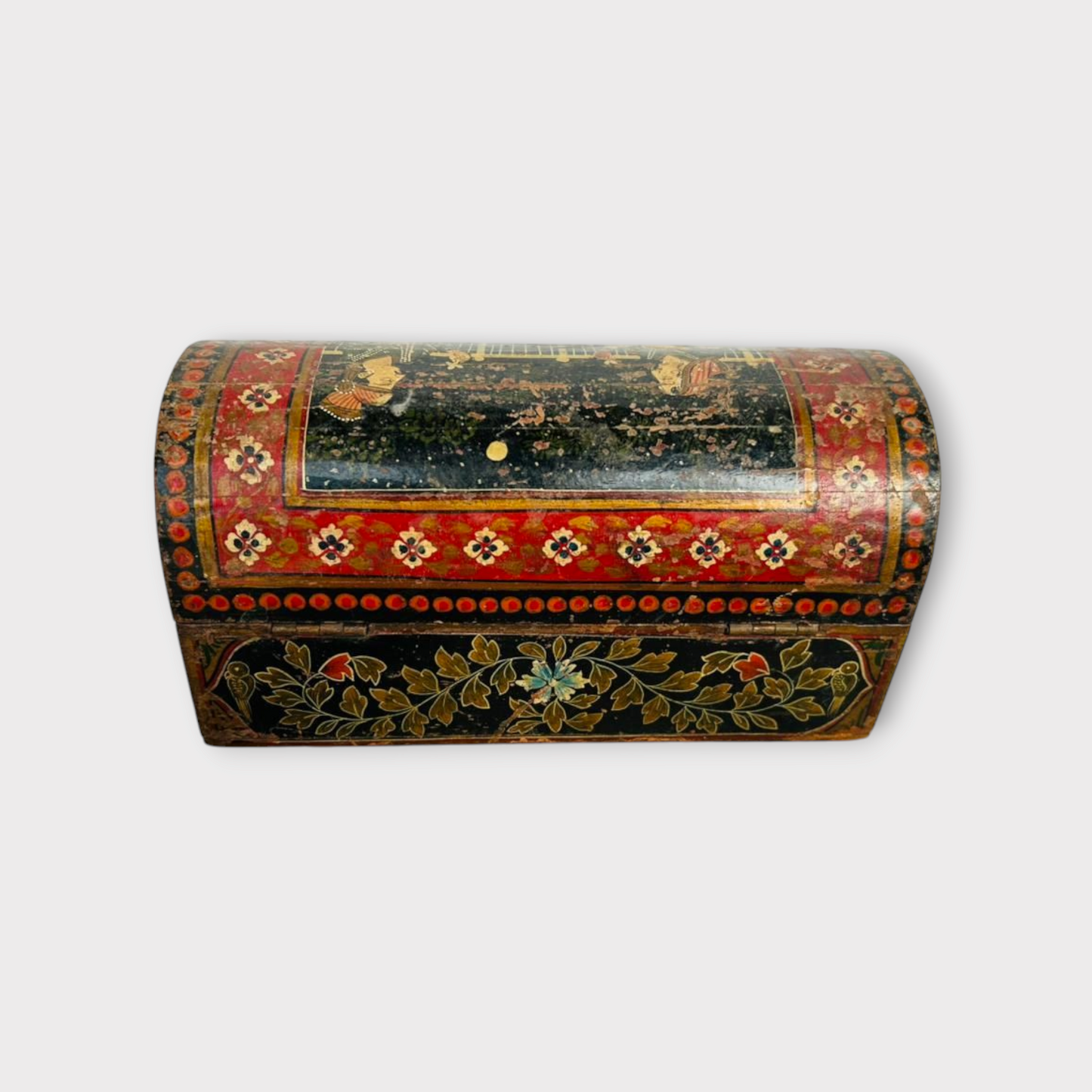 Old Wooden Hand Painted Jewelary Box